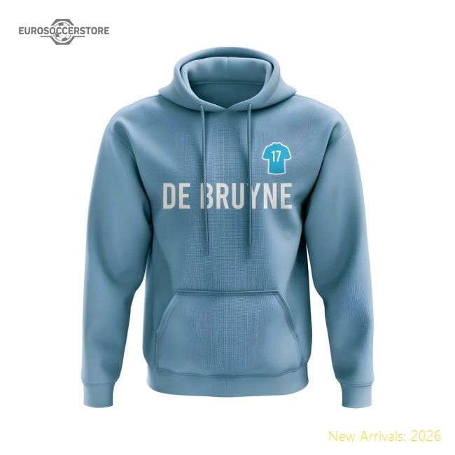 Premium Kevin De Bruyne Man City Number Hoody (sky) - Premium Quality