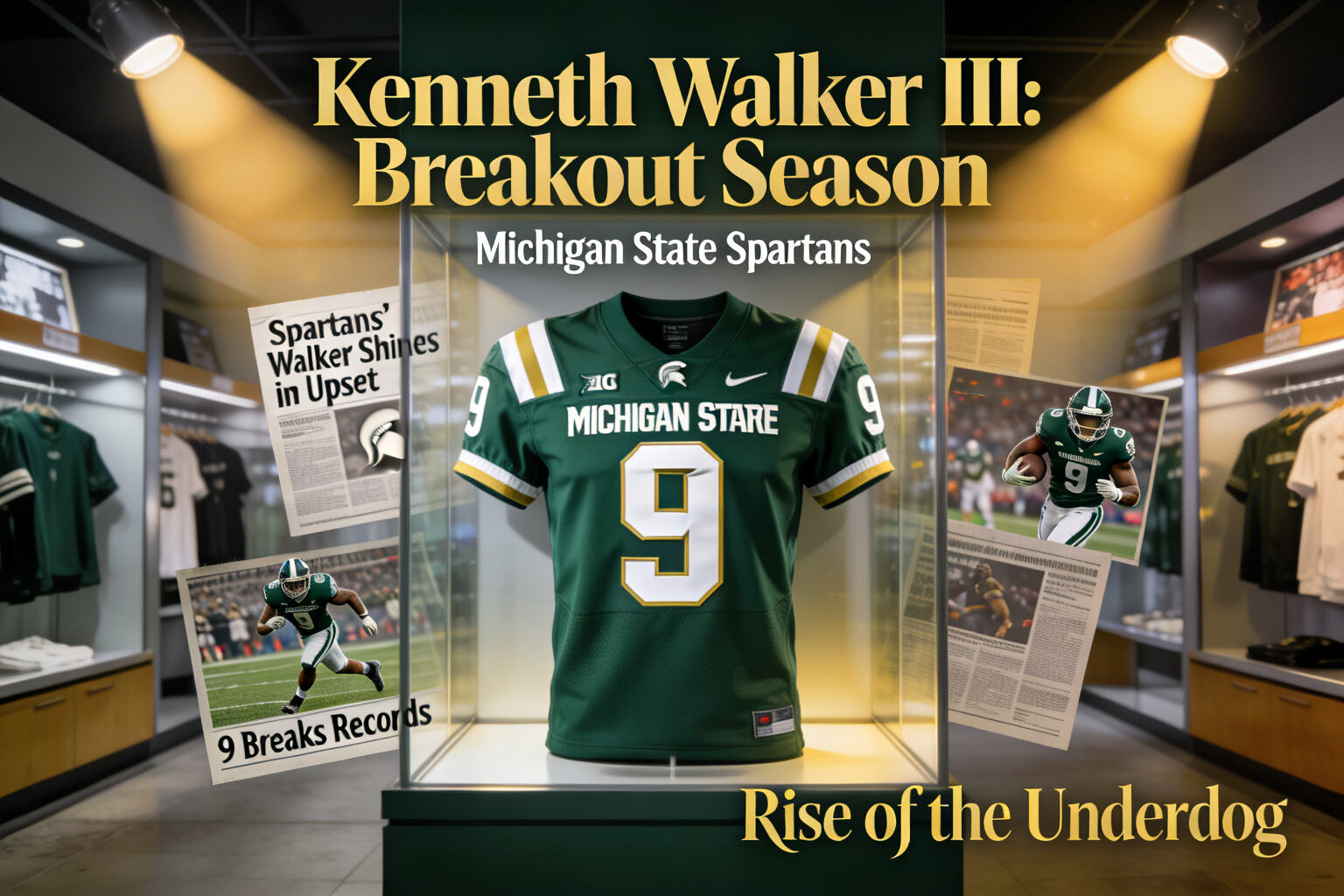 breakout star jersey，Michigan State Spartans green and white jersey