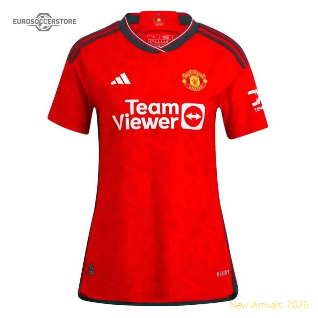 Official 2023-2024 Man Utd Authentic Home Shirt (ladies) - Premium