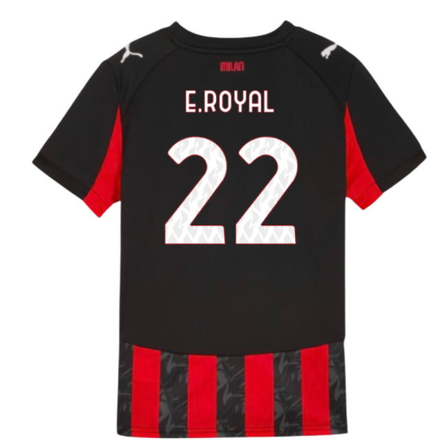 Royal 22 2025 Edition Durable AC Milan Home Match Shirt (Kids)