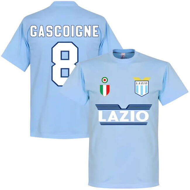 Lazio Paul Gascoigne 8 Team - Sky football T-Shirt