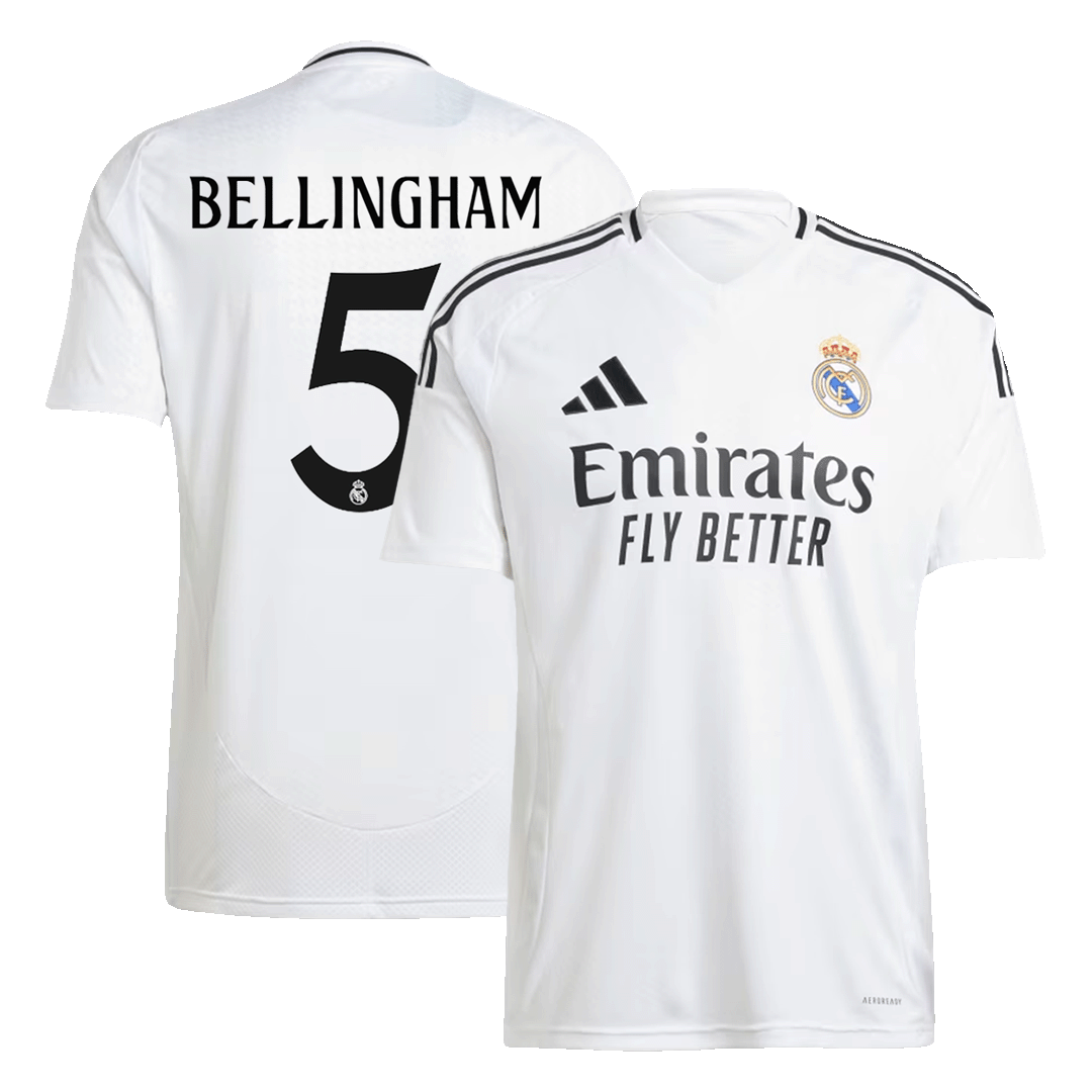 BELLINGHAM #5 Real Madrid Home  Soccer Jersey 2024/25 Authentic Kit