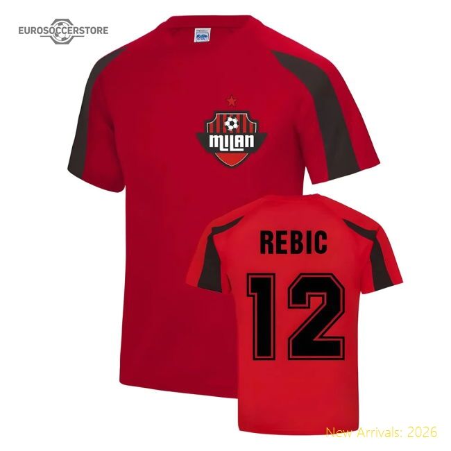 Excellent Ante Rebic Milan Sport Training Football Jersey (red)