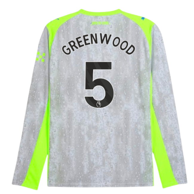 Classic 2025-2026 Man City Third Heritage Jersey (Greenwood 5)