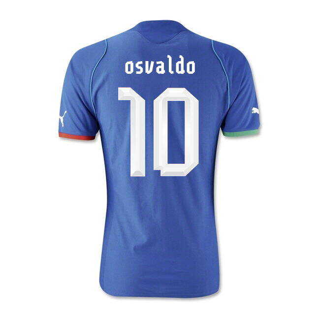 Cost-effective 2013-14 Italy Home Shirt (Osvaldo 10) Good Quality