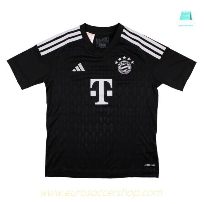 2023-2024 Bayern Munich Goalkeeper Shirt (Black) - Kids (NEUER 1)