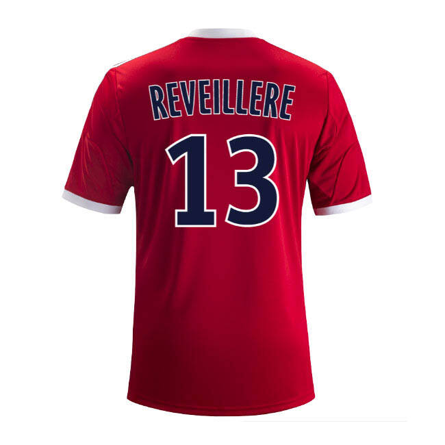 13-14 Olympique Lyonnais 13 Reveillere Away Red Jersey Shirt -