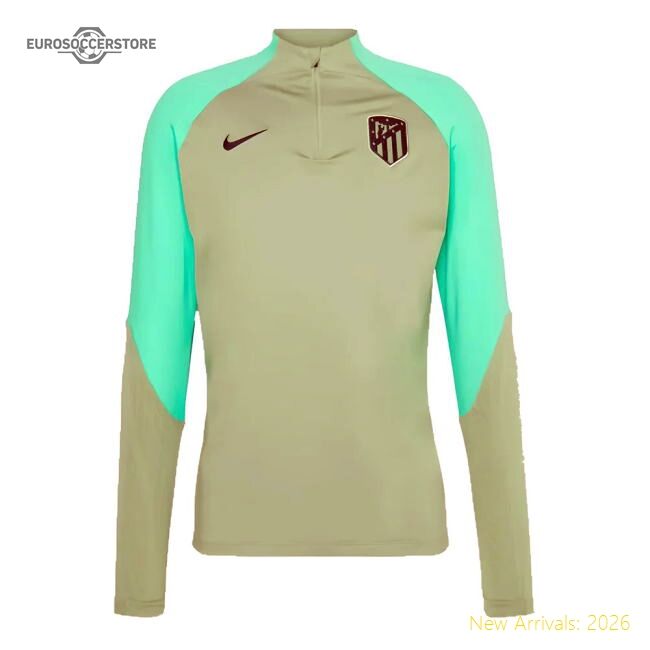 Professional-Grade 2023-2024 Atletico Madrid Drill Top (Oil Green)