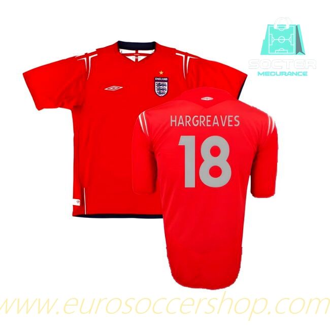 Three Lions Away Jersey (Hargreaves 18)