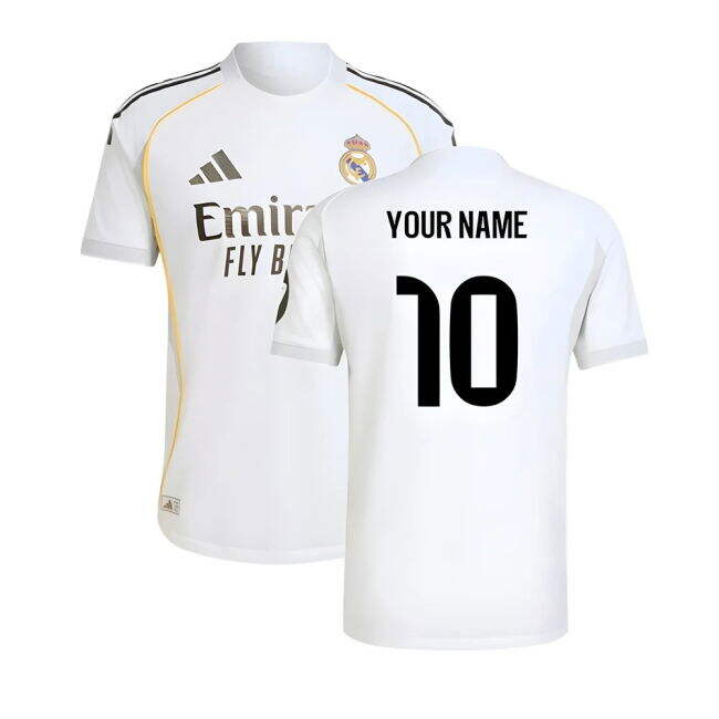2025-2026 Real Madrid Authentic Home Shirt (Your Name)
