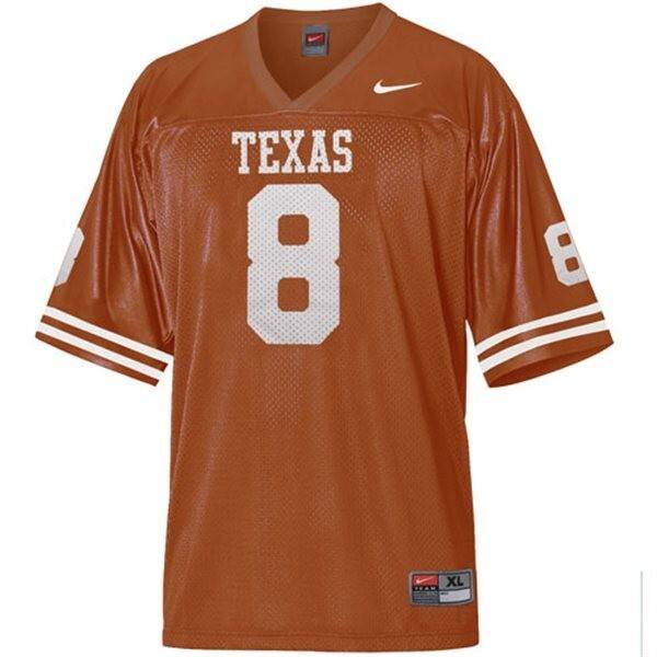 Youth Texas Longhorns #8 Jordan Shipley Authentic Jersey