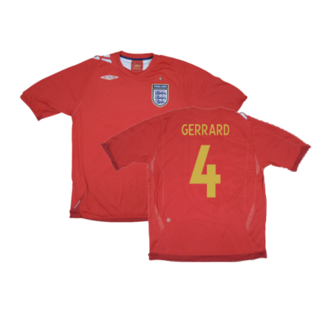 Advantages England 2006-08 Away Shirt (S) (Excellent) (GERRARD 4) Slim Fitting