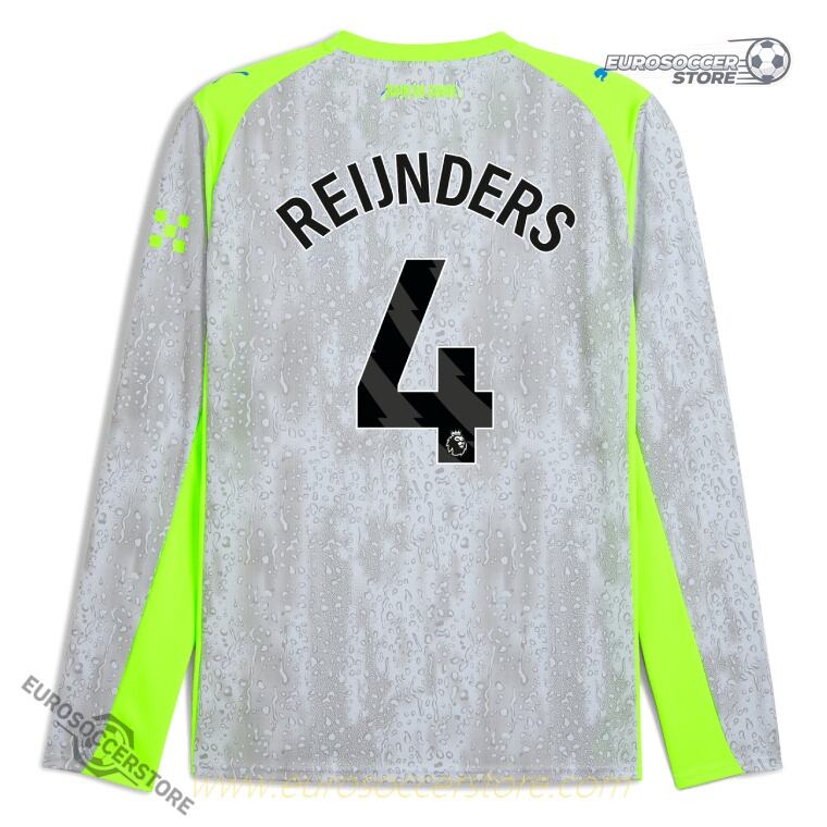 25-26 Season Manchester City Third Version Long Sleeve Football Jersey REIJNDERS 4