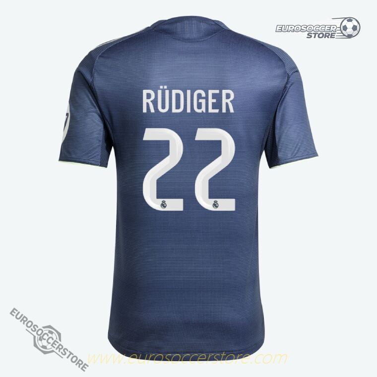Real Madrid Away RÜDIGER 22 Football Jersey 25-26 (Player Edition)