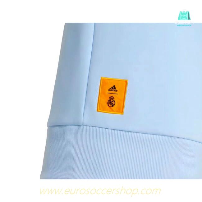 2024-2025 Real Madrid Seasonal Double Knit Hoody (Glow Blue)