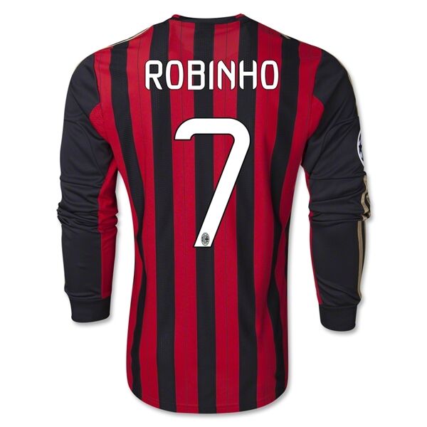 1314 AC Milan 7 ROBINHO Home Long Sleeve Shirt - Official Replica 2796