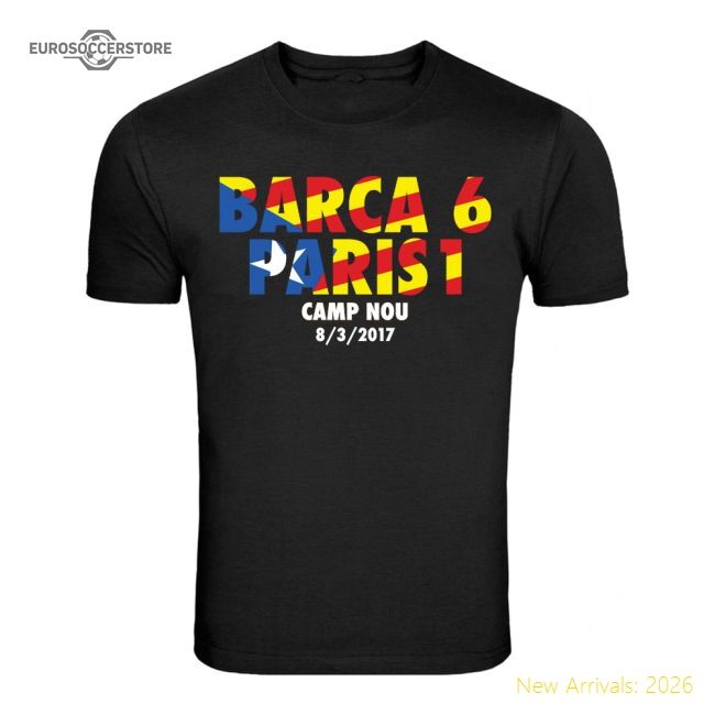 Supporter Fan-Favorite Barcelona 6-1 Psg T-Shirt (Black) - Kids