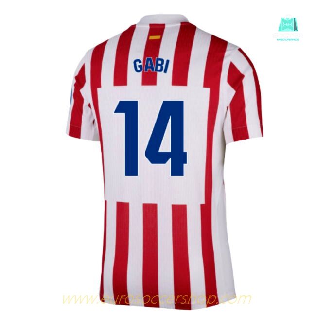 2025-2026 Atletico Madrid Home Authentic Shirt (Gabi 14)
