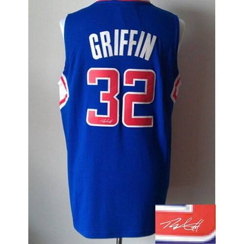 Revolution 30 Autographed Los Angeles Clippers #32 Blake Griffin Blue Stitched NBA Jersey Mens