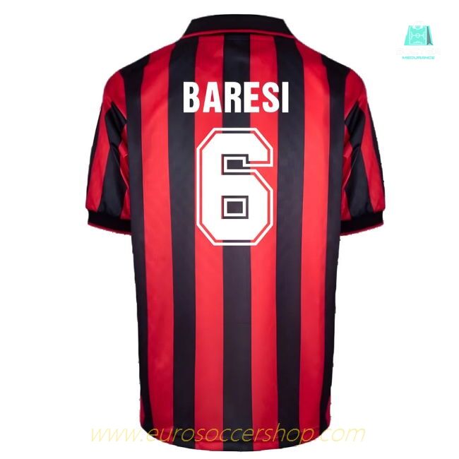 AC Milan 1996 Home Retro Shirt (BARESI 6)