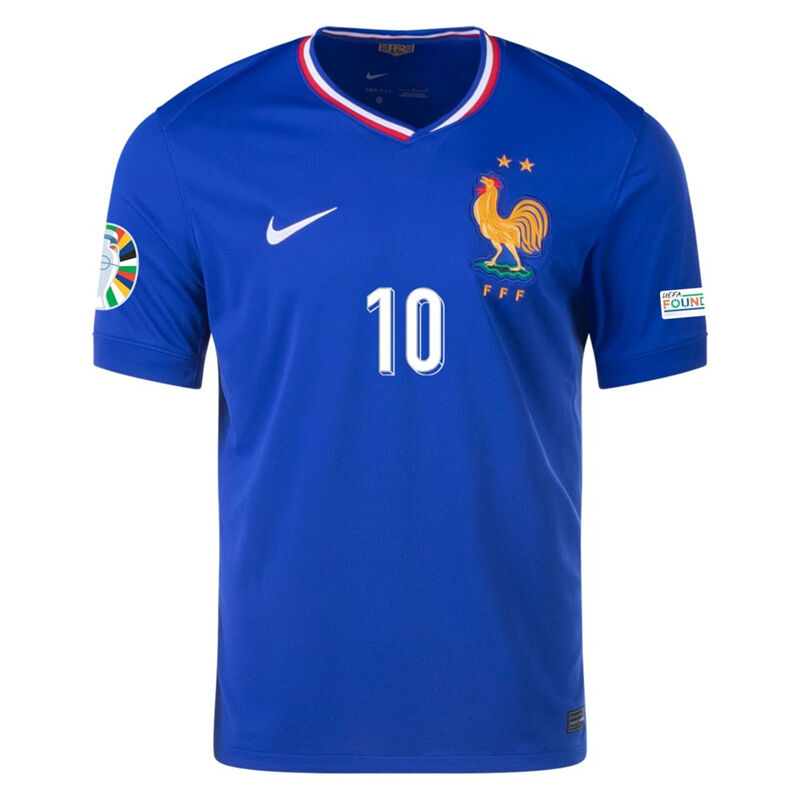 UEFA Euro 2024 France Home Football Shirt Soccer Jersey MBAPPE 10 -