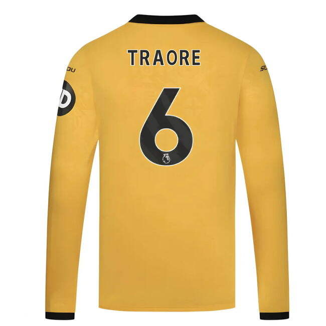 Stretchable 2025-2026 WOL Home Match Jersey Traore 6 - Adults Tre#544
