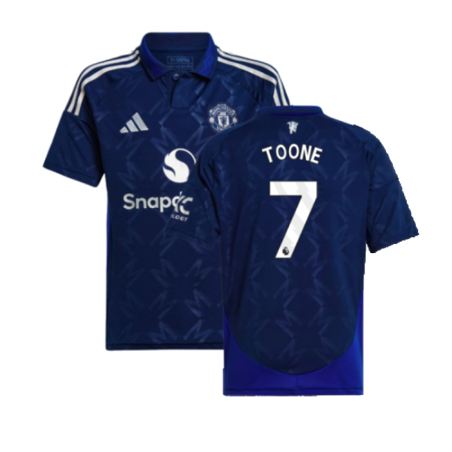Man Utd Away Soccer Shirt 2024-20 Toone 7 M S Kids