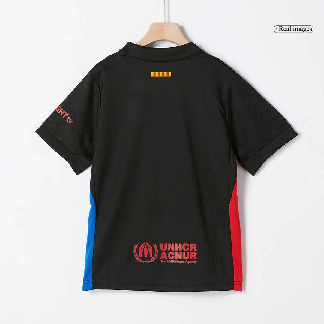 Kid's Barcelona Away Soccer Jersey Kit(Jersey+Shorts) 2024/25Authentic