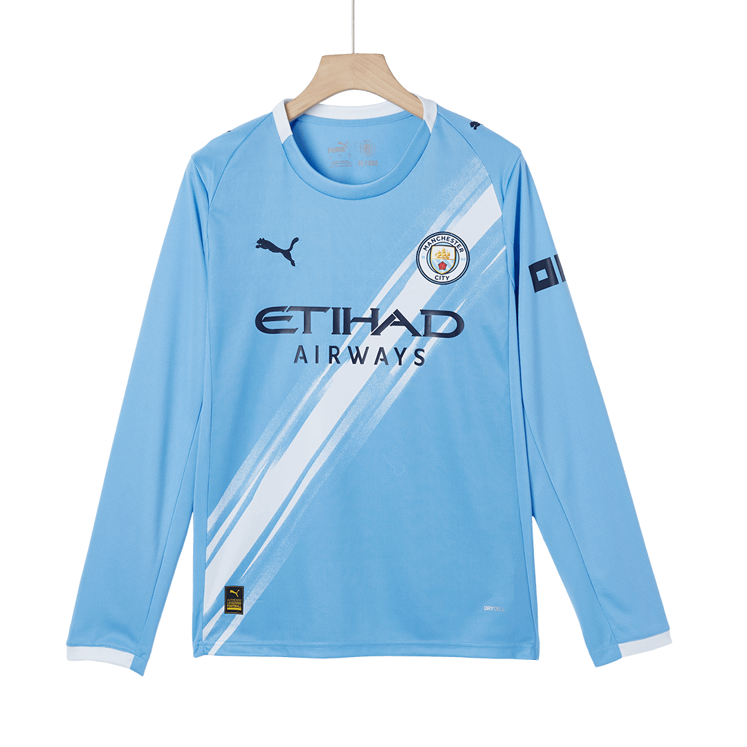 Manchester City Home Long Sleeve Soccer Jersey 2025/26