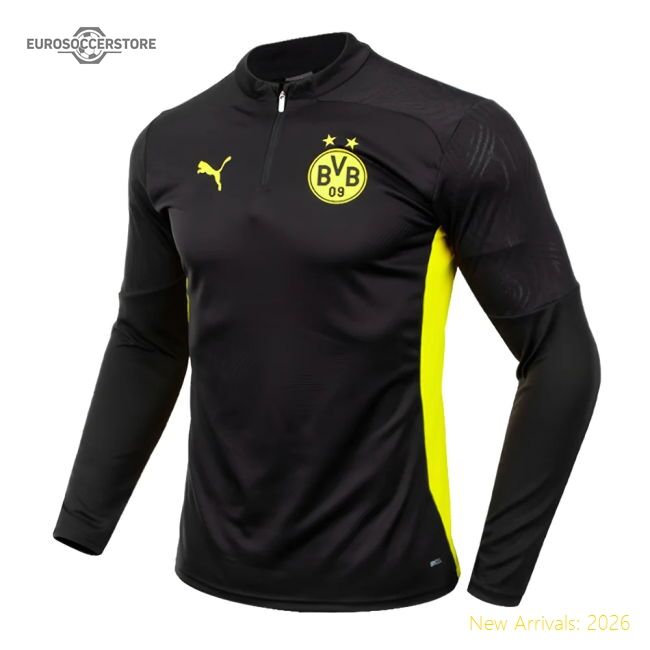 2024-2025 Borussia Dortmund Training 14 Zip Top (black)