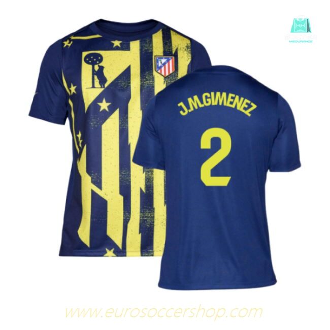 2025-2026 Atletico Madrid Pre-Match Shirt (Blue-Yellow) (J.M.Gimenez 2)