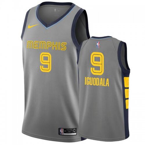 Nike Memphis Grizzlies #9 Andre Iguodala Gray City Edition Mens NBA Jersey Mens