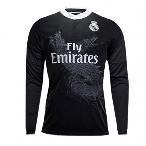 14-15 Real Madrid Dragon Long Sleeve Retro Jersey Shirt - Official