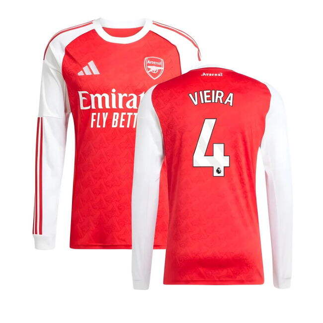 2025 Edition Arsenal Home Football Shirt 2025-2026 (Vieira 4)
