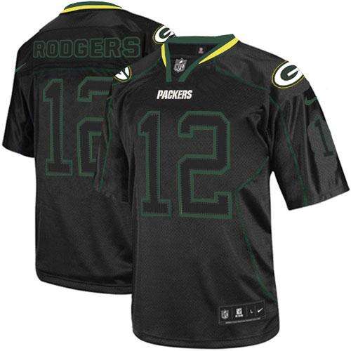 Premium NFL Green Bay Packers #12 Rodgers Green Lights Out Elite