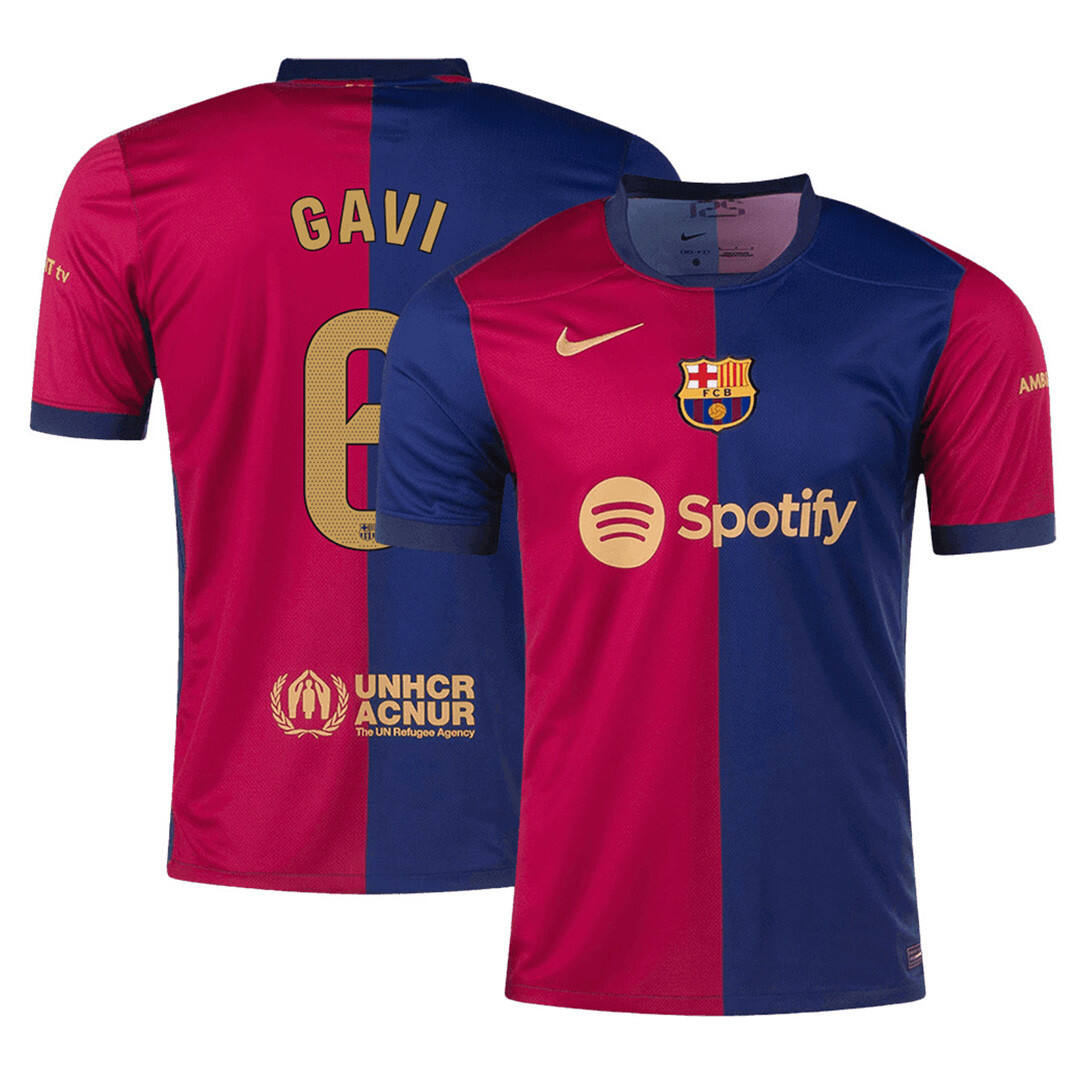 Barcelona 2425 Home Shirt GAVI 6 - Official Replica 11999