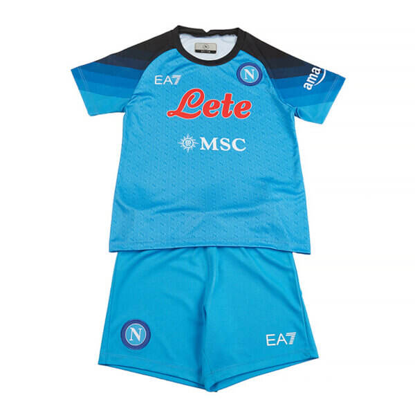 2223 Napoli Home Kids Blue Soccer Jersey KitShirtShort - Official