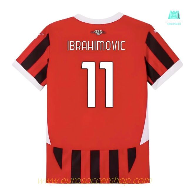 2024-2025 AC Milan Home Shirt (Kids) (Ibrahimovic 11)