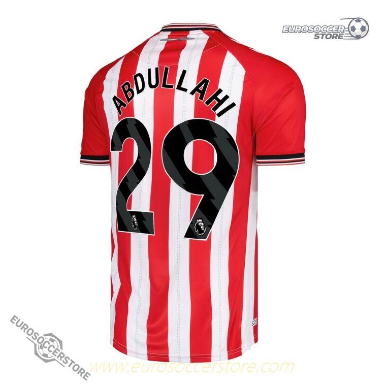 Sunderland's 25-26 Home Jersey with ABDULLAHI 29 Printing
