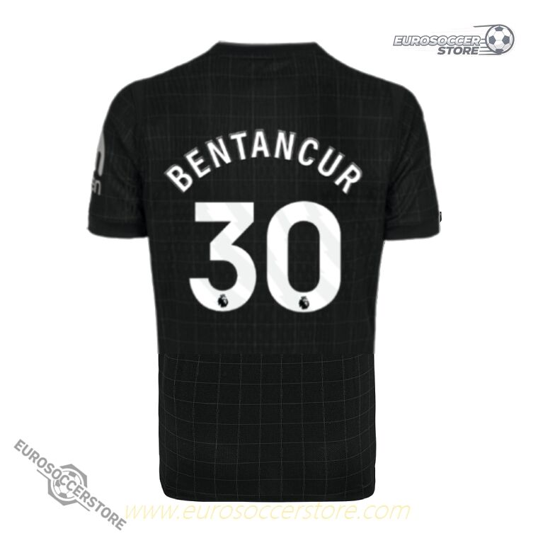 Away Jersey of Tottenham Hotspur with BENTANCUR 30 for the 25 - 26 season