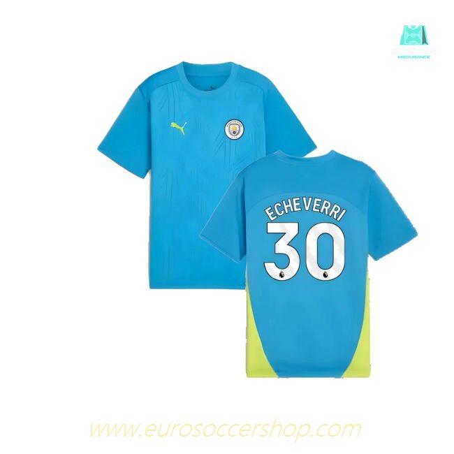 2024-2025 Man City Training Shirt (Magic Blue) - Kids (Echeverri 30)