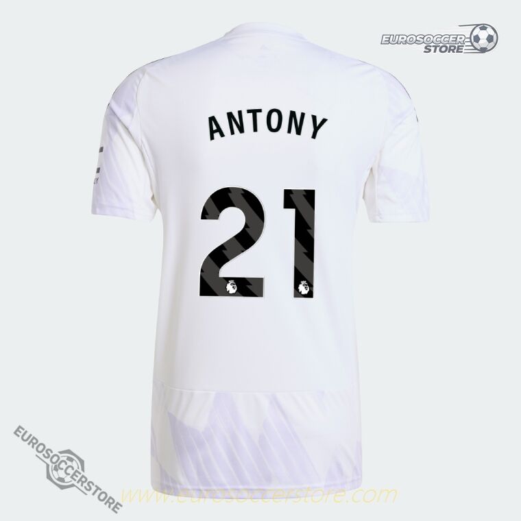 Antony's Number 21 Away Jersey for Manchester United in the 25-26 Season