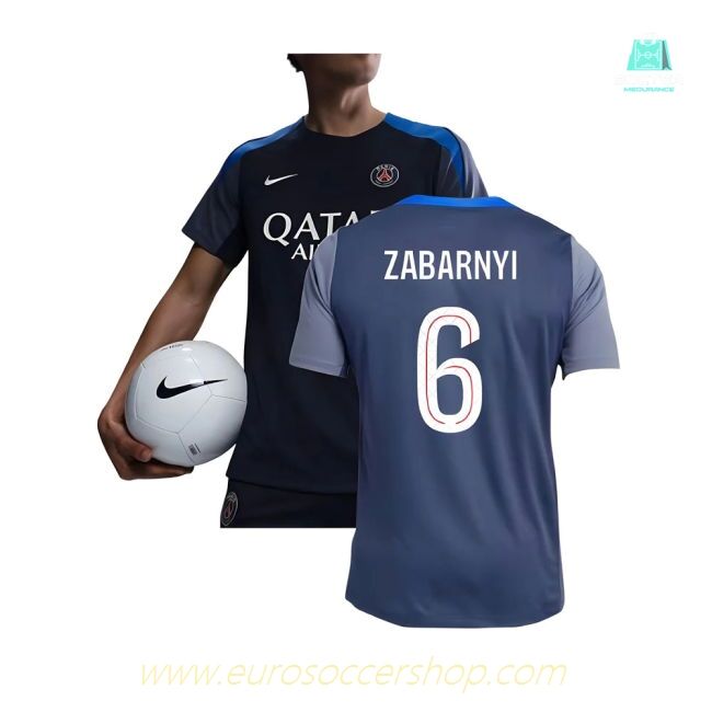 2025-2026 PSG Strike Dri-Fit Training Shirt (Navy) (Zabarnyi 6)