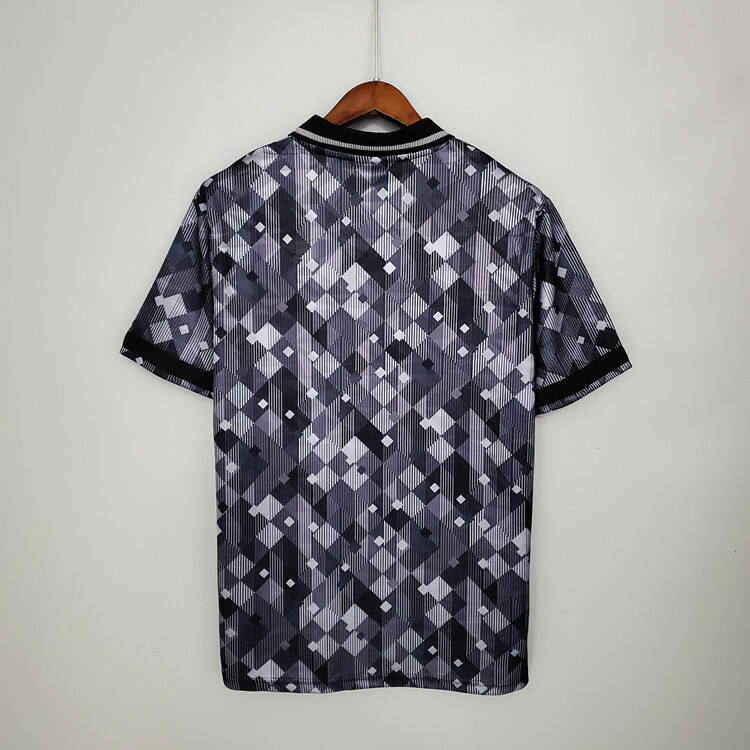 1990 England Black Retro Soccer Jersey Football Shirt - Official