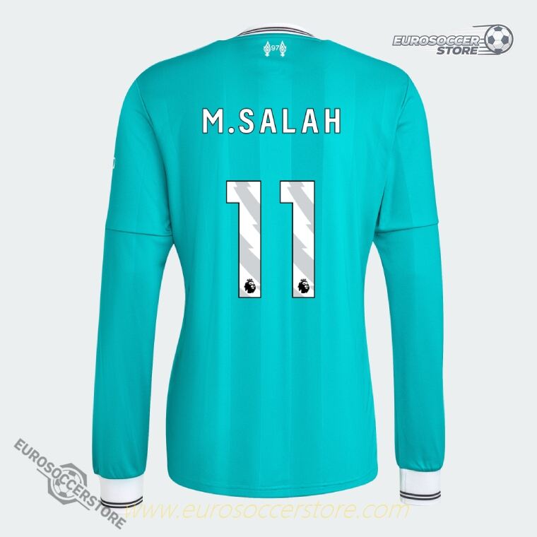 M.SALAH 11 Liverpool Third Long Sleeve Jersey for the 25-26 season
