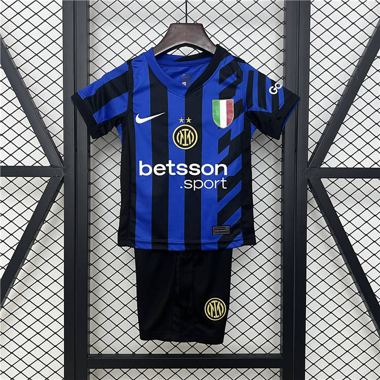 KIDS INTER MILAN 2425 HOME FOOTBALL KITShirtShorts - Official Replica