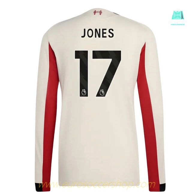 2025-2026 Liverpool Authentic Long Sleeve Away Shirt (Jones 17)