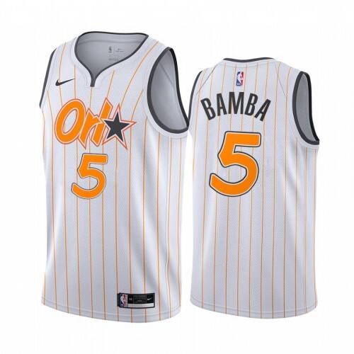 ORL #5 Mohamed Bamba Official 2020 City NBA Jersey - White Swingman