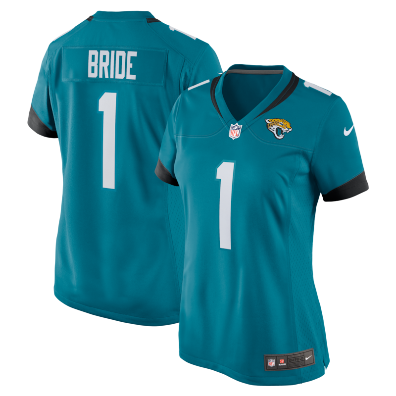 None Number 1 Bride JAX Jaguars Game-Ready Replica Jersey Football App