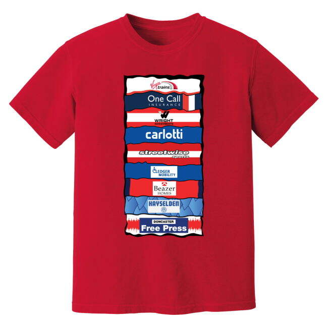 Doncaster Sponsor History official style T-Shirt (Men
